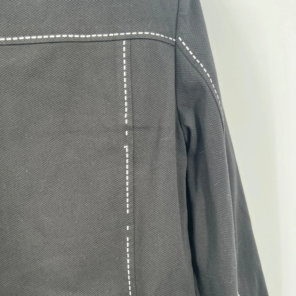St. John Sport Black Trucker Jacket Paillettes Nautical‎ Ribbon Size M